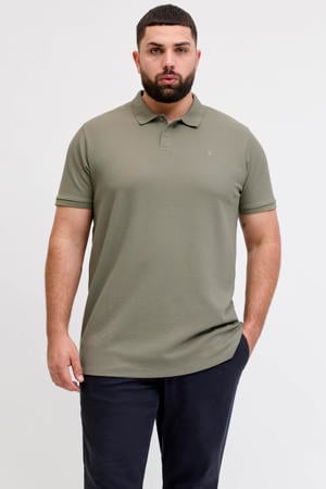 regular polo met ingebreid patroon Plus Size
