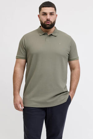 regular polo met ingebreid patroon Plus Size