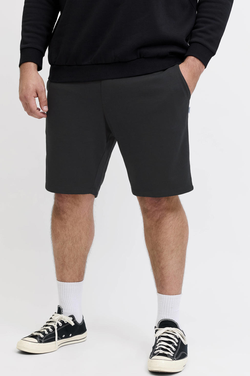 JACK & JONES PLUS SIZE JPSTGORDON regular waist sweatshort donkerblauw
