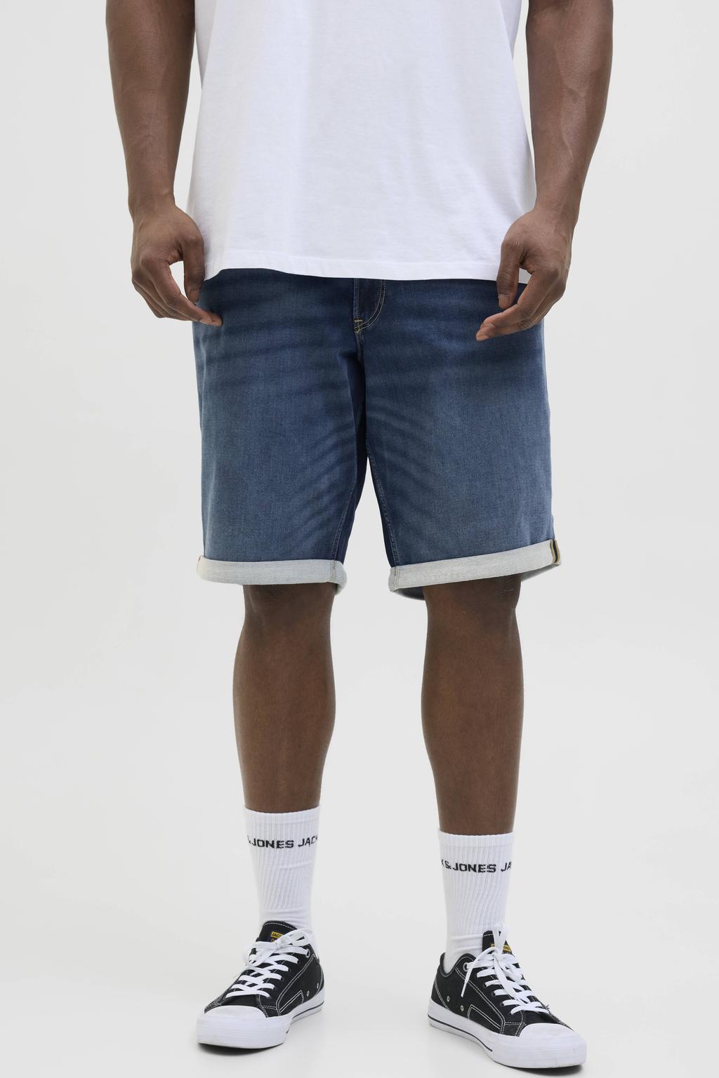 JACK & JONES PLUS SIZE regular fit denim short - blue denim