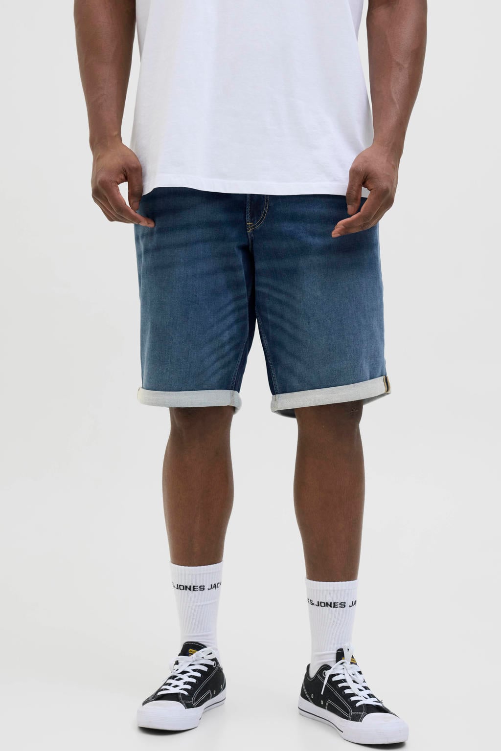 JACK & JONES PLUS SIZE regular fit denim short - blue denim