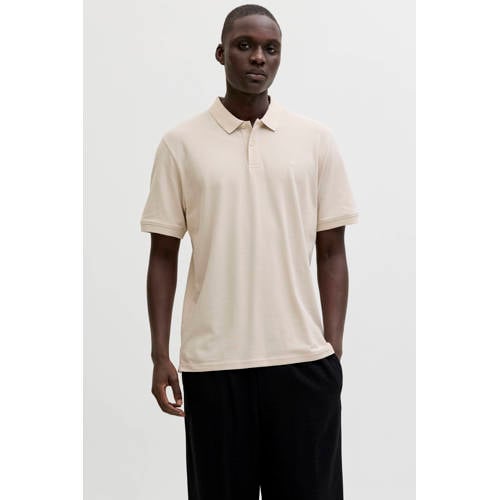 JACK & JONES ESSENTIALS slim polo beige afbeelding