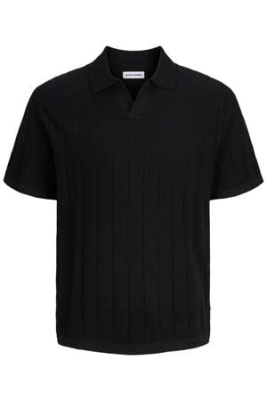 relaxed polo gebreid zwart