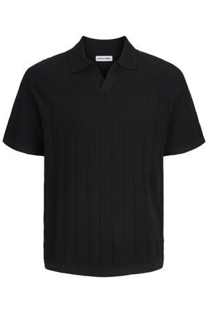 relaxed polo gebreid zwart