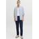 JACK & JONES ESSENTIALS regular casual overhemd met linnen blauw