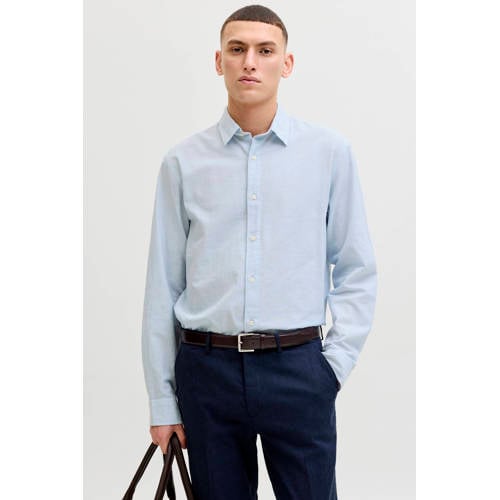 JACK & JONES ESSENTIALS regular casual overhemd lichtblauw afbeelding