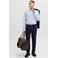 JACK & JONES ESSENTIALS regular casual overhemd met linnen lichtblauw