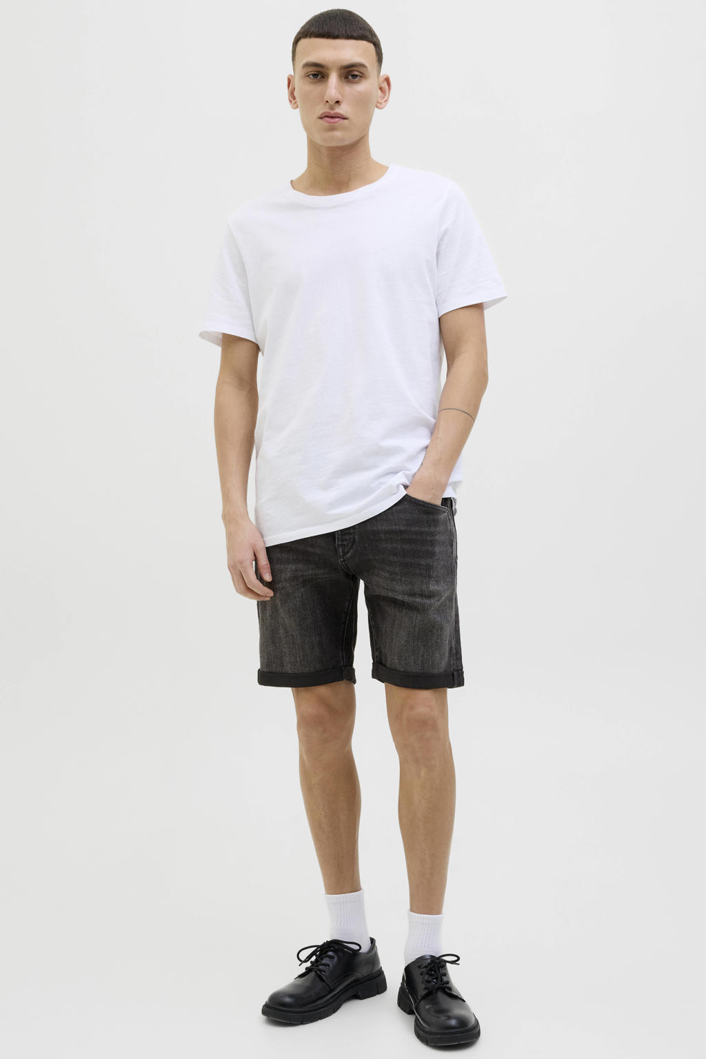 JACK & JONES JEANS INTELLIGENCE JJIRICK JJFOX denim regular short black denim