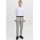 JACK & JONES PANTS STUDIO JPSTACE tapered chino met linnen grijsgroen