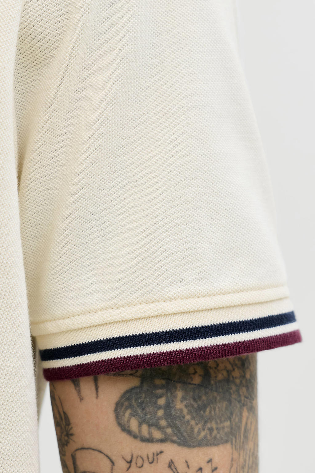 JACK & JONES ESSENTIALS slim polo ecru