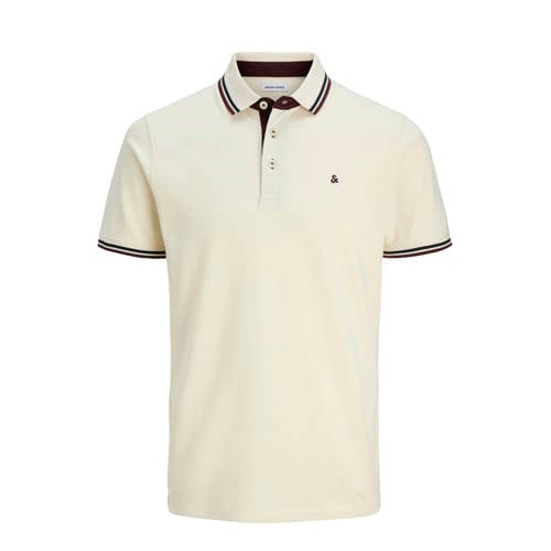 JACK & JONES ESSENTIALS slim polo ecru afbeelding