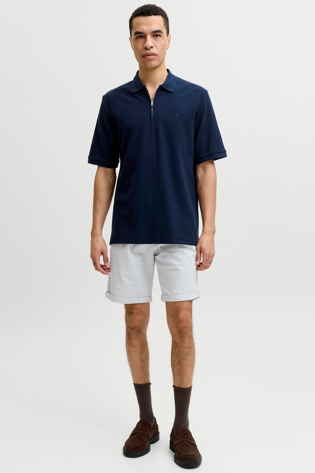 JACK & JONES PANTS STUDIO JPSTFURY regular chino short lichtblauw