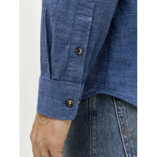 JACK & JONES ESSENTIALS regular casual overhemd blauw afbeelding