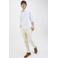 JACK & JONES PANTS STUDIO JPSTACE tapered chino met linnen beige