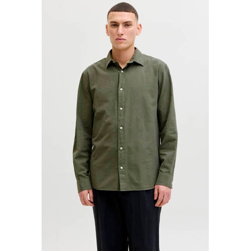 JACK & JONES ESSENTIALS regular casual overhemd groen afbeelding