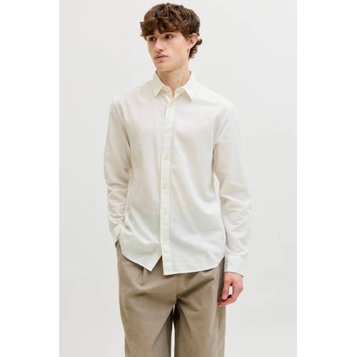 JACK & JONES ESSENTIALS regular casual overhemd wit afbeelding