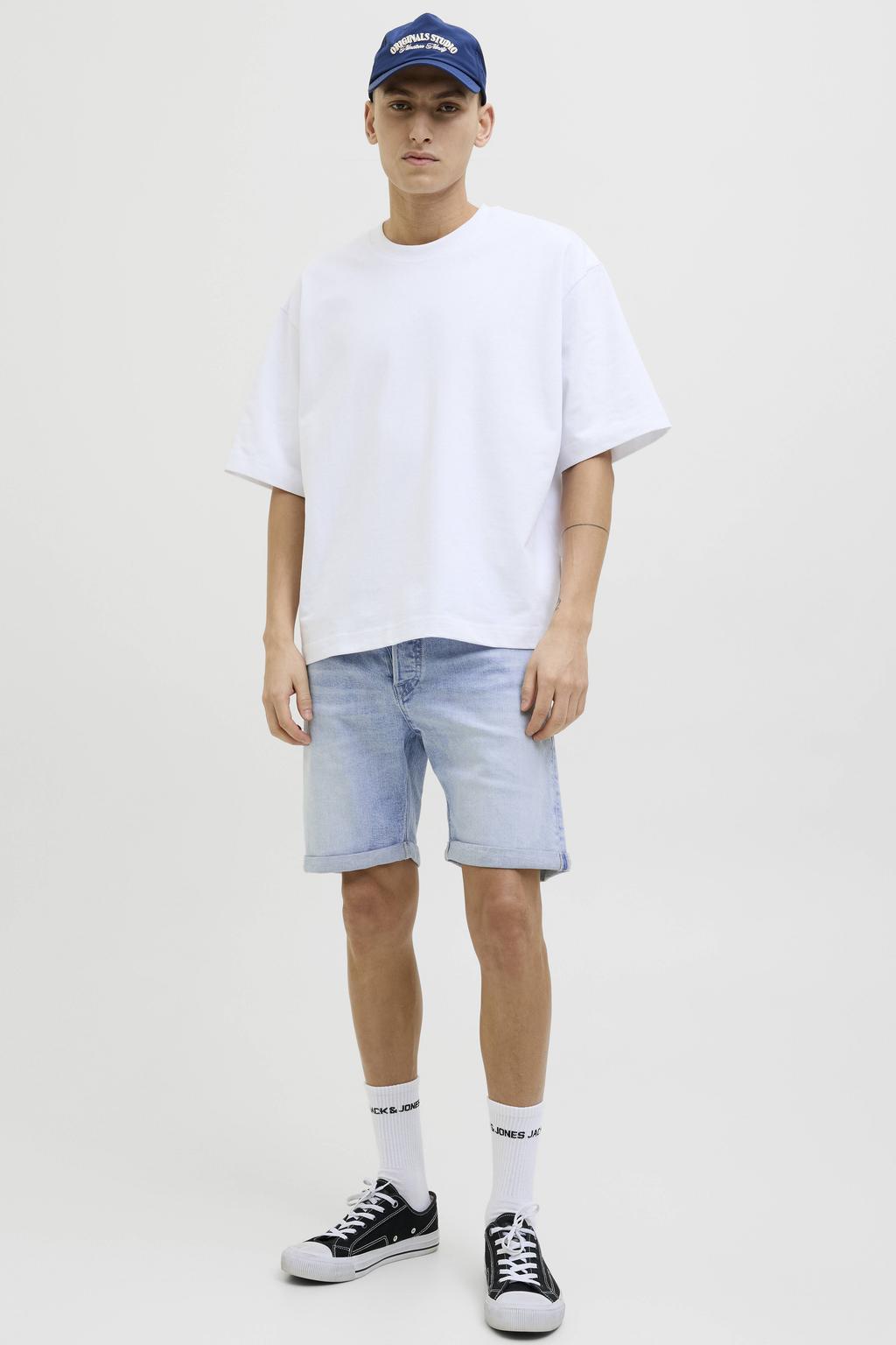 JACK & JONES JEANS INTELLIGENCE JJIRICK JJIORIGINAL denim regular short light blue denim