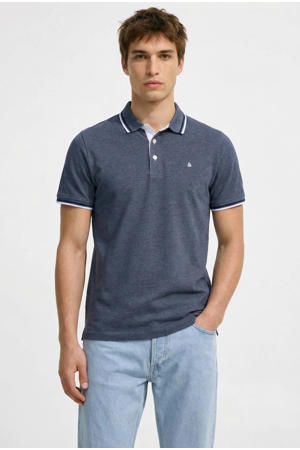 slim polo blauw