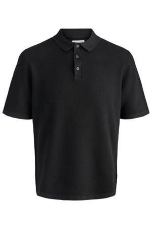 regular polo gebreid zwart