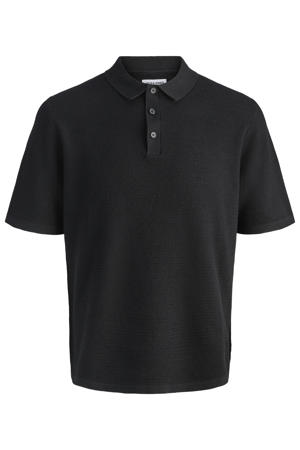 regular polo gebreid zwart
