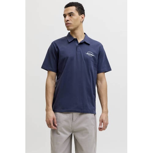 JACK & JONES regular polo donkerblauw afbeelding