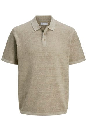 regular polo gebreid beige