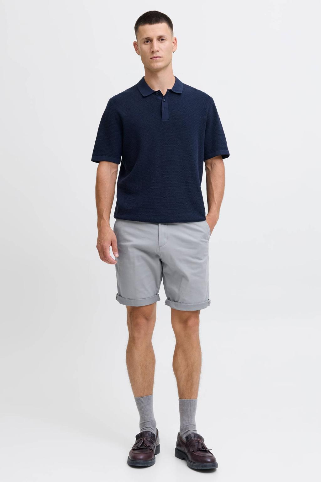 JACK & JONES PANTS STUDIO JPSTBOWIE regular chino short grijs