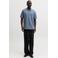 JACK & JONES ESSENTIALS regular polo met textuur blauw