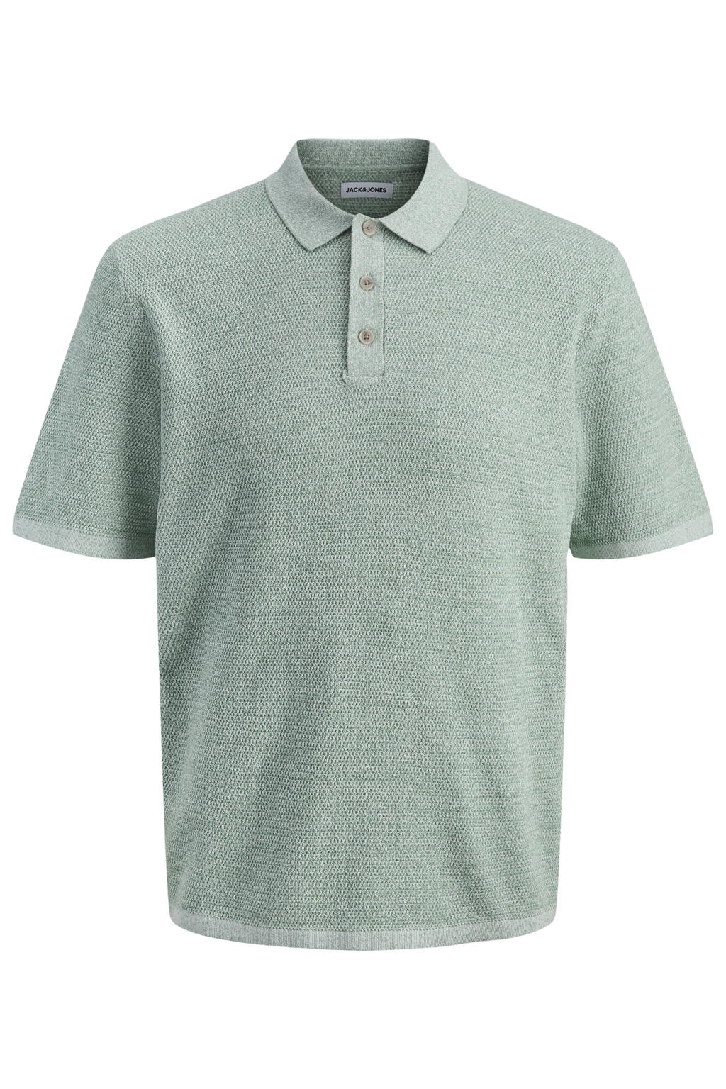 JACK & JONES ESSENTIALS regular polo gebreid groen