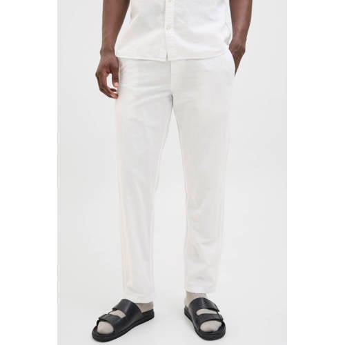 JACK & JONES PANTS STUDIO JPSTKANE relaxed casual broek met linnen wit afbeelding