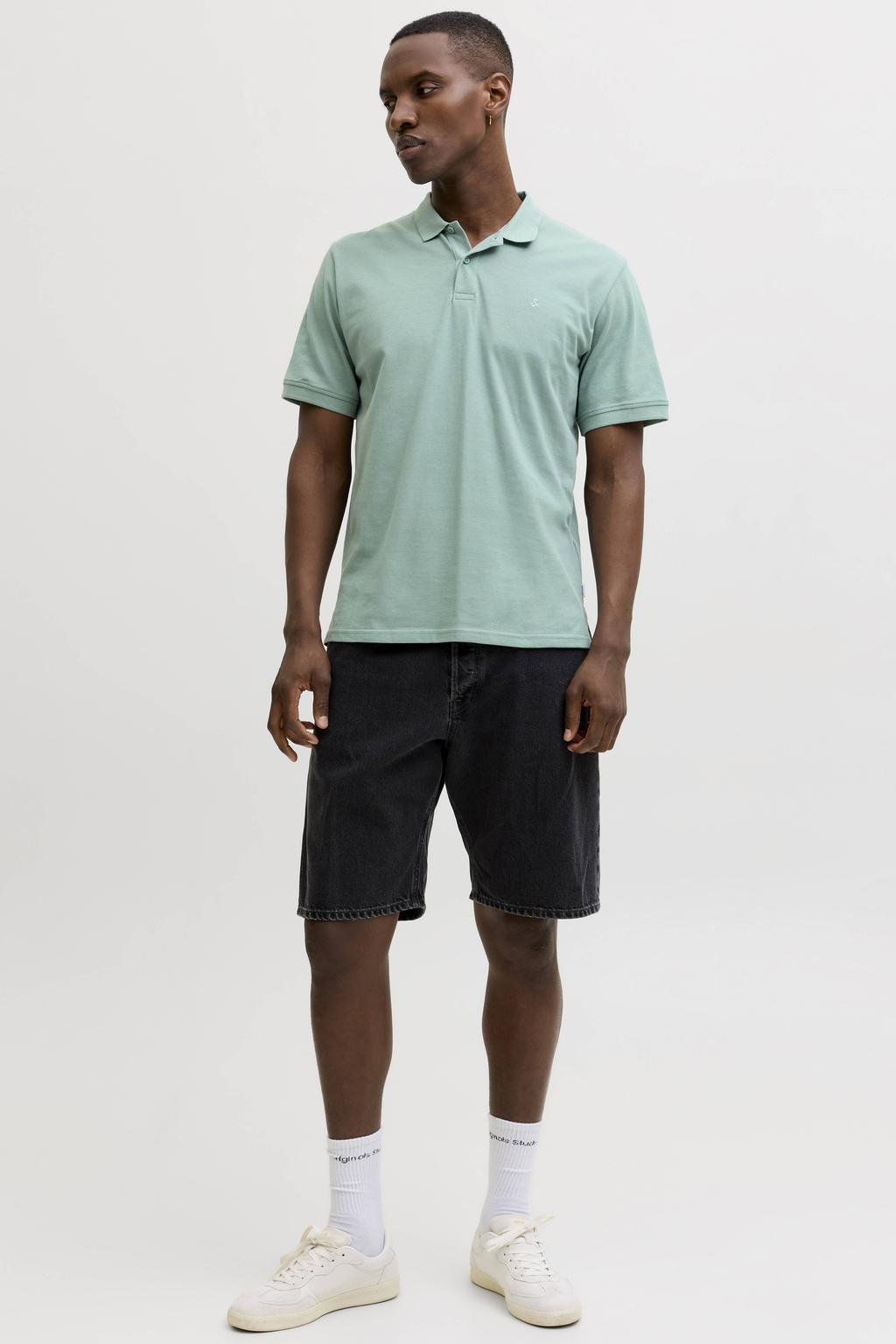 JACK & JONES ESSENTIALS slim polo groen