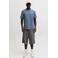 JACK & JONES ESSENTIALS regular polo met ingebreid patroon blauw