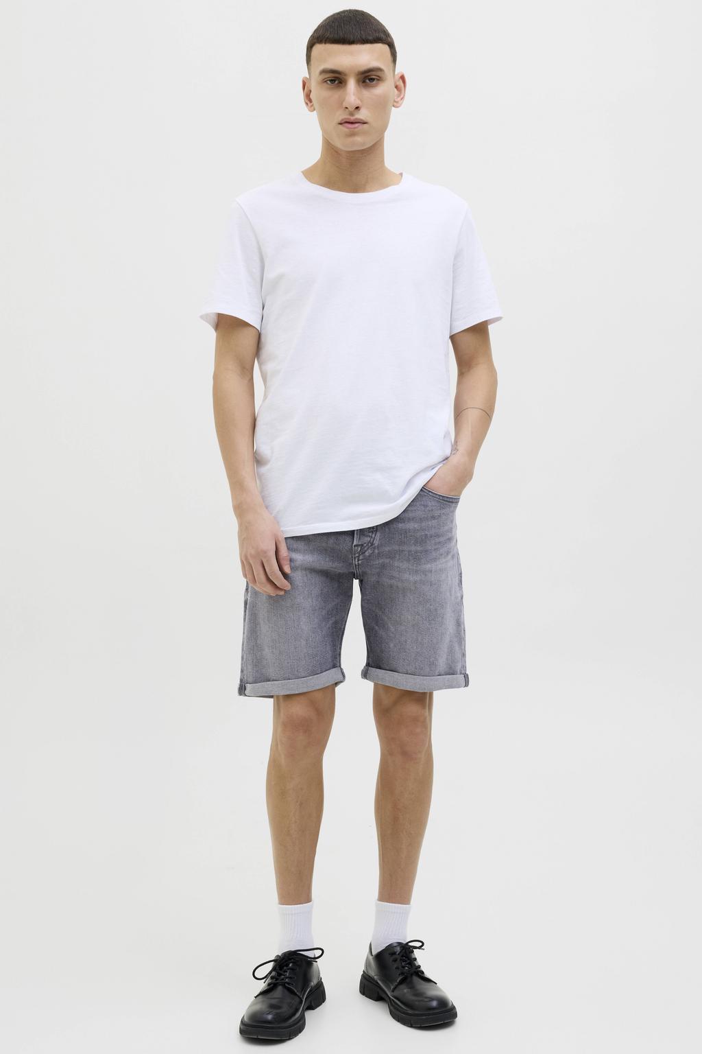 JACK & JONES JEANS INTELLIGENCE JJIRICK JJIORIGINAL denim regular short grey denim