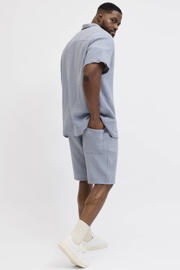 thumbnail: JACK & JONES PLUS SIZE regular casual overhemd met short lichtblauw