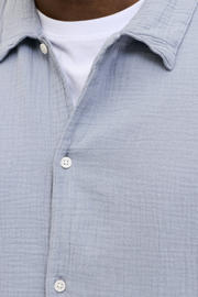 thumbnail: JACK & JONES PLUS SIZE regular casual overhemd met short lichtblauw