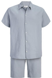 thumbnail: JACK & JONES PLUS SIZE regular casual overhemd met short lichtblauw