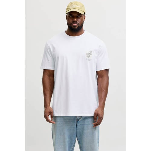 JACK & JONES PLUS SIZE regular T-shirt wit afbeelding