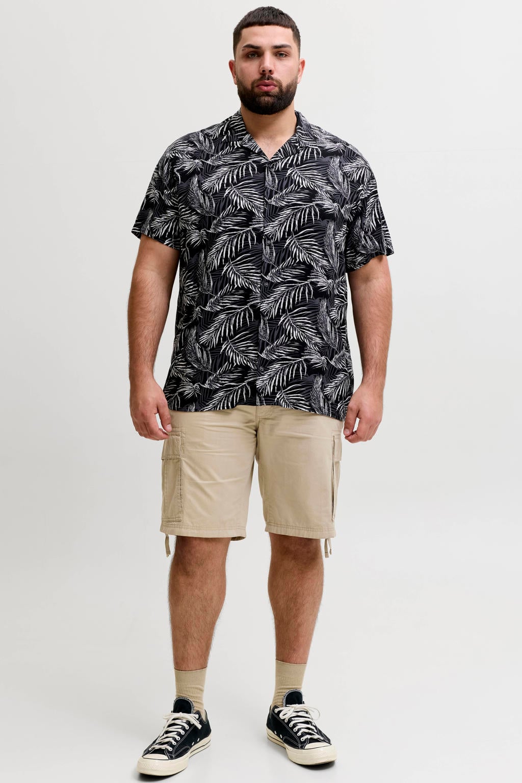 JACK & JONES PLUS SIZE JPSTCOLE relaxed cargo short beige
