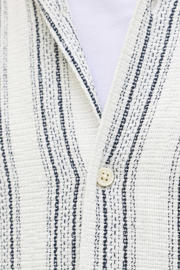 thumbnail: JACK & JONES PLUS SIZE regular gestreept casual overhemd met textuur Plus Size wit