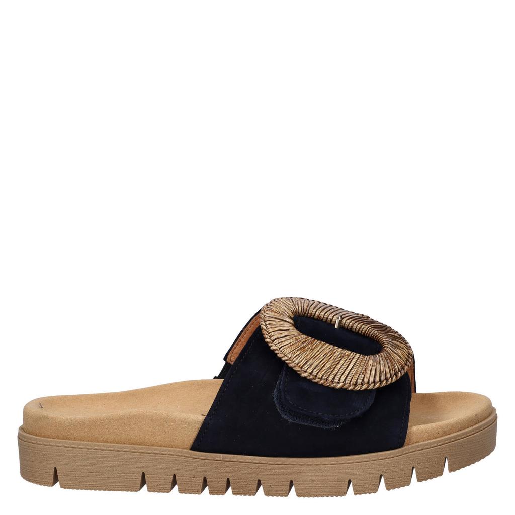 Gabor suède slippers donkerblauw