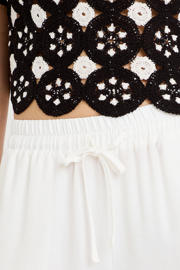 thumbnail: Cache Cache wide leg high waist casual broek  ecru