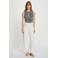 Morgan mouwloze top met zebraprint zwart