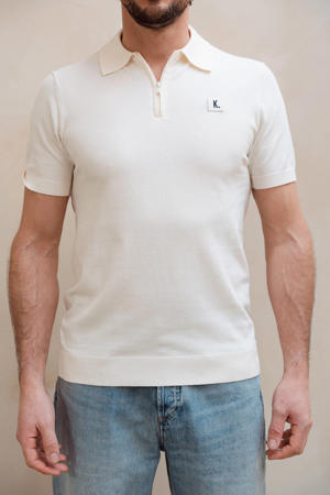 regular polo fijn gebreid ecru