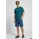 JJ REBEL relaxed T-shirt met backprint petrol