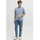 JJ REBEL regular polo gebreid blauw