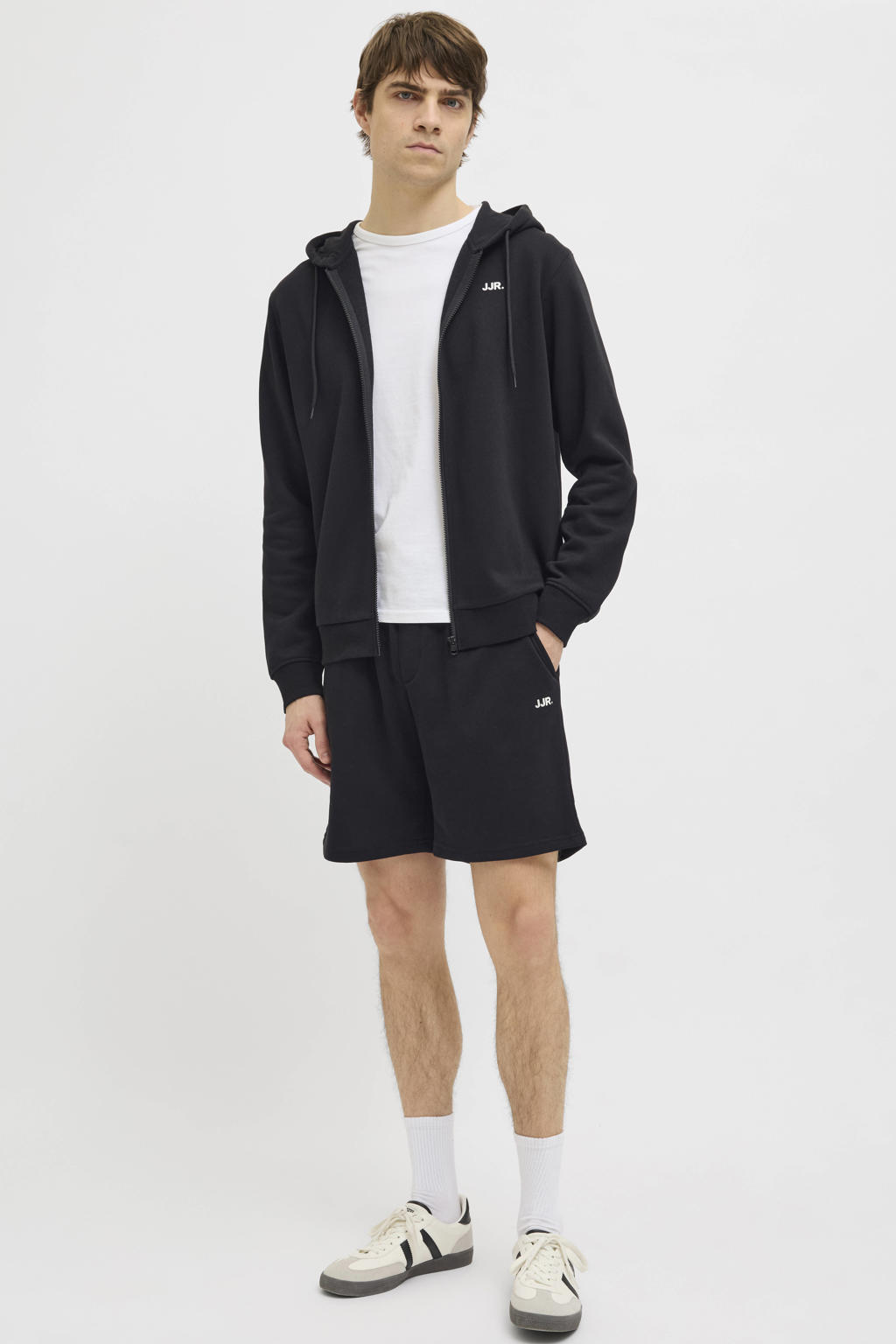 JJ REBEL JREBGORM regular sweatshort zwart
