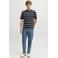 JJ REBEL regular gestreepte T-shirt donkerblauw