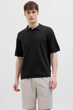 regular polo gebreid zwart