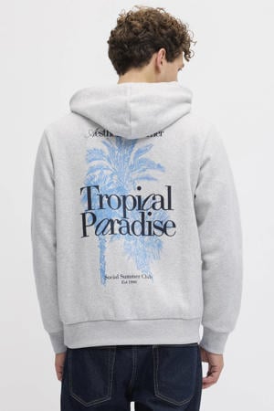 hoodie met backprint grijs
