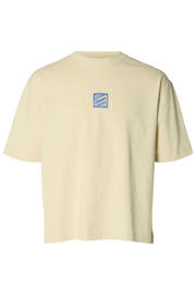 thumbnail: Selected relaxed T-shirt met backprint geel